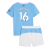 Manchester City Rodri Hernandez #16 Hjemmedraktsett Barn 2025-26 Kortermet (+ Korte bukser) Manchester City Rodri Hernandez #16 Hjemmedraktsett Barn 2025-26 Kortermet (+ Korte bukser)
